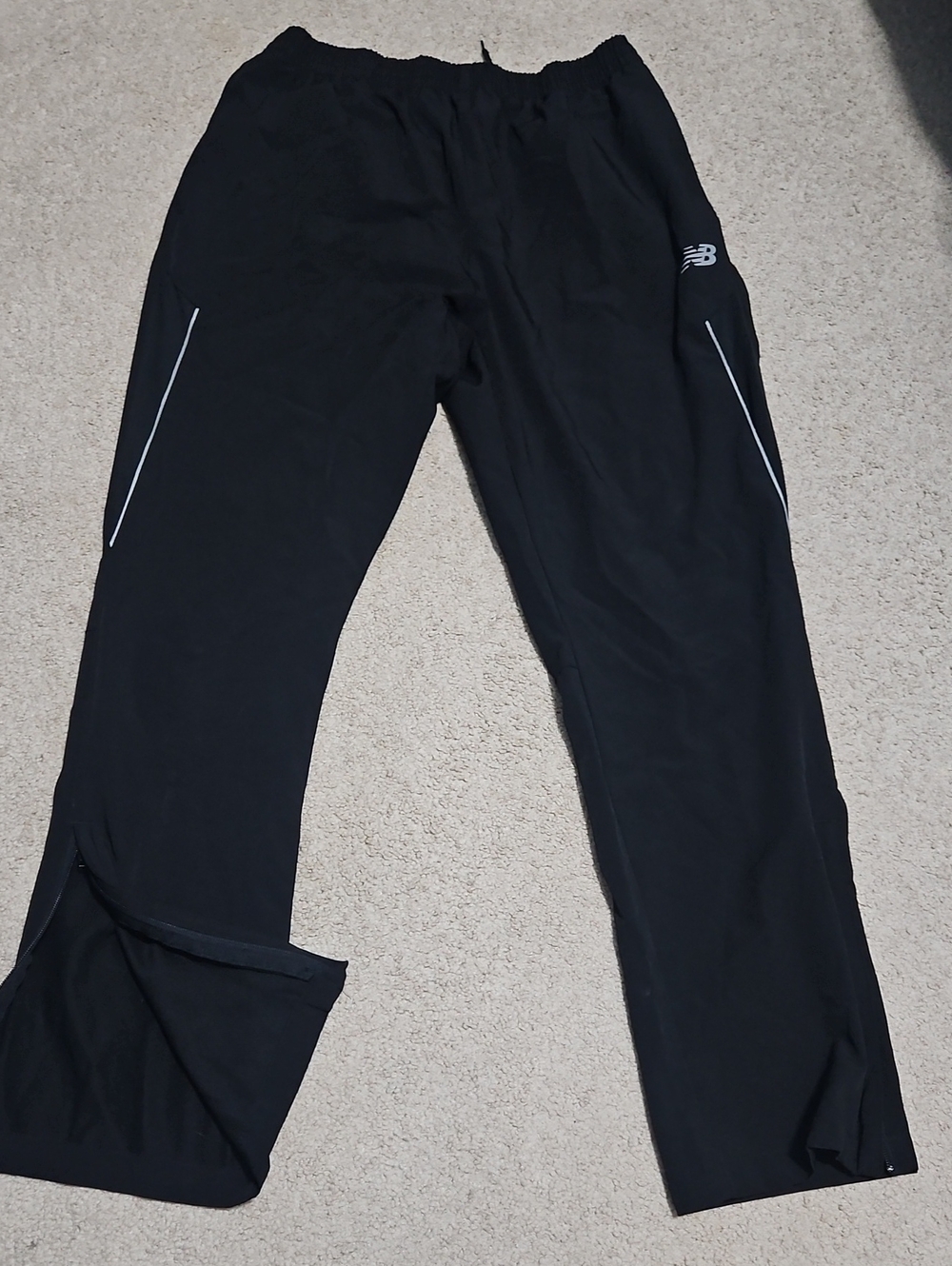 New Balance Men’s Black Jogger Track Pants with Reflective Trim